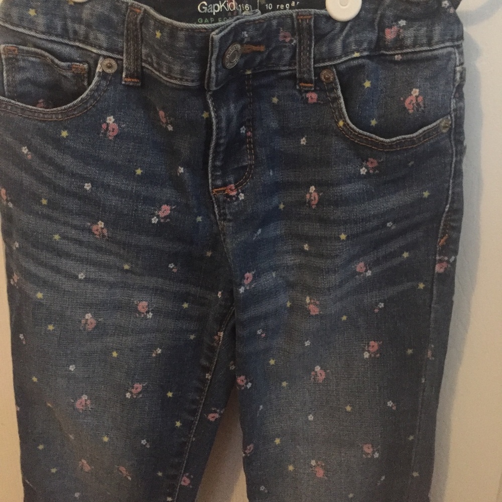 Gap Kids Jeans Floral Print size 10 EUC